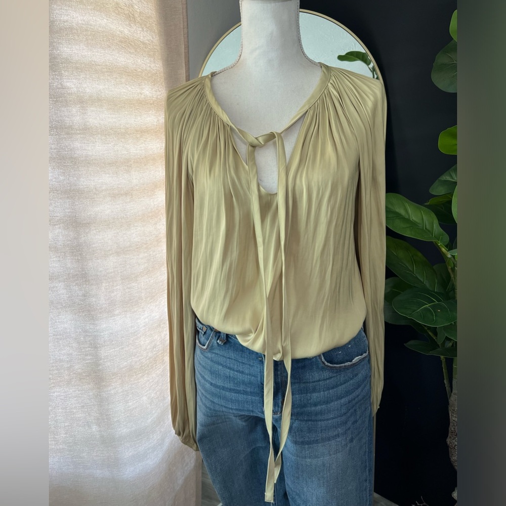 By Together Woven Long Sleeve Top Sz S